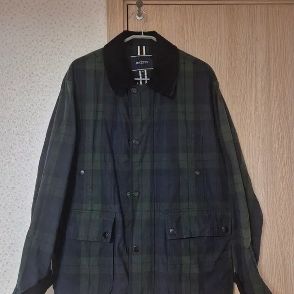 [BUNJANG] Hazzys Black Watch Wax Jacket / [새상품] 헤지스 블랙와치 왁스 자켓 105