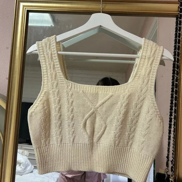 [BUNJANG] Cable Knit Vest - Oatmeal / 니트베스트