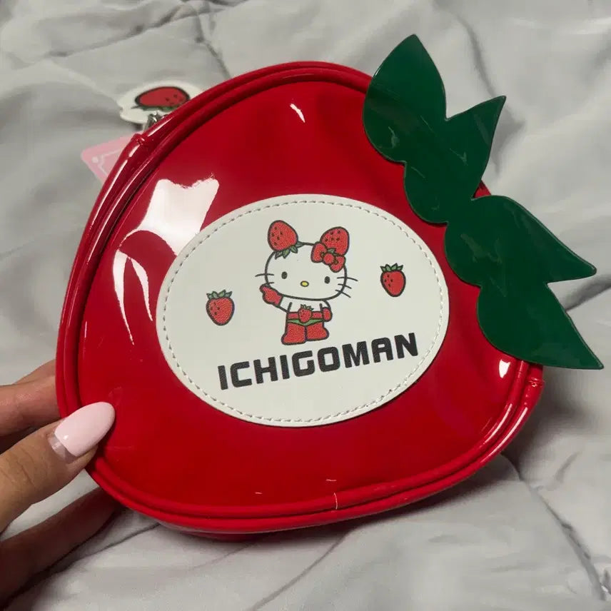 [BUNJANG] Hello Kitty Ichigoman Strawberry Pouch / 헬로키티 이치고맨 아베일 딸기 파우치