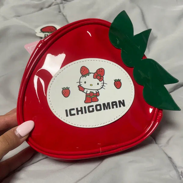 [BUNJANG] Hello Kitty Ichigoman Strawberry Pouch / 헬로키티 이치고맨 아베일 딸기 파우치