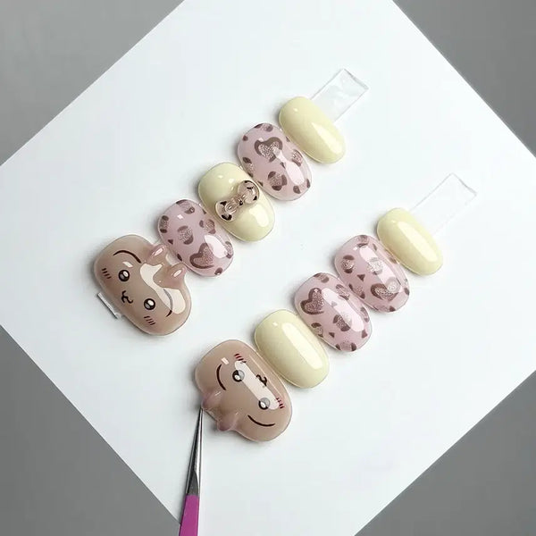 [BUNJANG] Handmade Tanning Chiikawa Nail Tips / 태닝치이카와 수제네일팁