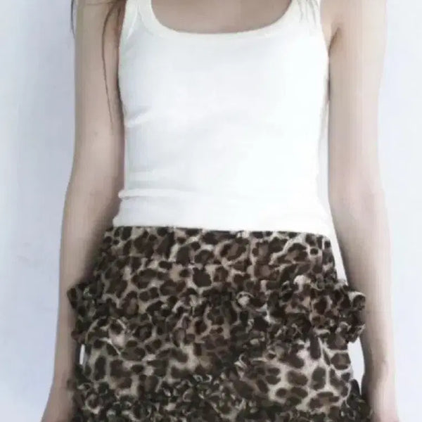 [BUNJANG] Settle For Moon Leopard Skirt Size 1 / 세틀포문 레오파드 스커트 1사이즈