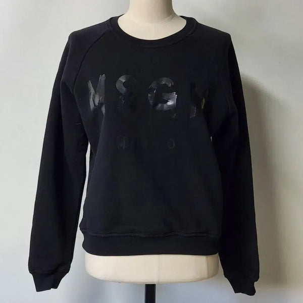 [BUNJANG] MSGM Milano Brushed Logo Sweatshirt Black / MSGM 밀라노 브러시드 로고 맨투맨 블랙 남녀고용 M