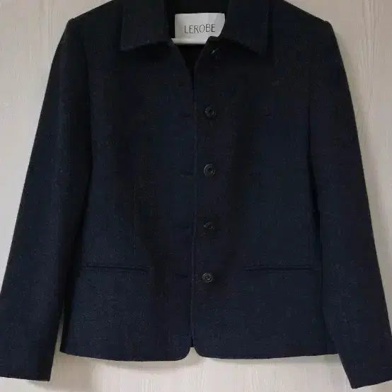 [BUNJANG] LEROVE Wool Blend Jacket Navy / 르로브 울 자켓