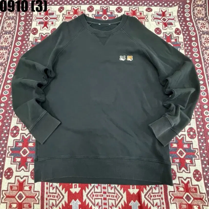 [BUNJANG] Maison Kitsuné Double Fox Head Sweatshirt Black / 메종키츠네 더블 폭스 헤드 맨투맨 블랙 M 95 9/10