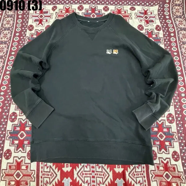 [BUNJANG] Maison Kitsuné Double Fox Head Sweatshirt Black / 메종키츠네 더블 폭스 헤드 맨투맨 블랙 M 95 9/10