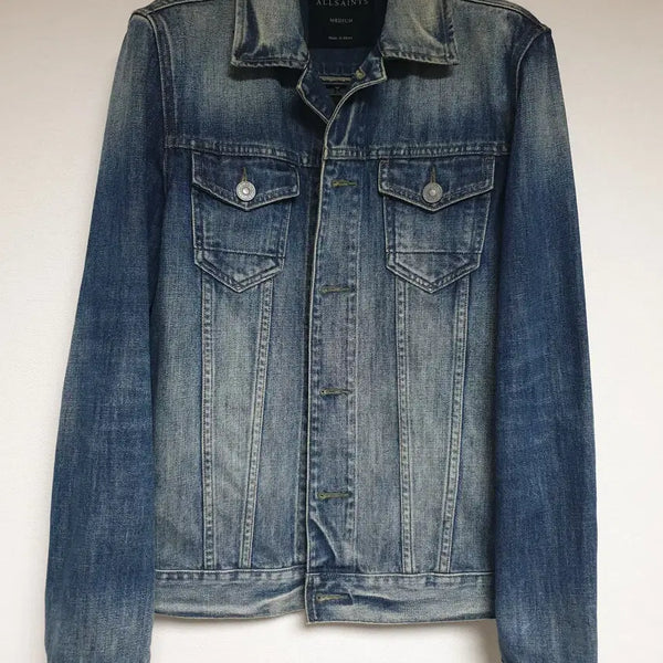 [BUNJANG] All Saints Morgan Mid Blue Denim Jacket / [M(100~105 정도)] 올세인츠 모건 중청 데님 자켓
