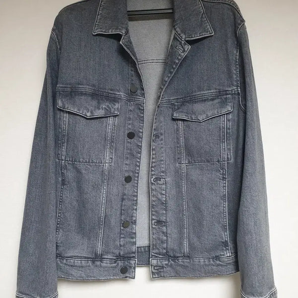 [BUNJANG] Theory Rinsed Grey Denim Jacket (Approx. 105 Size) / [L(105 정도) 띠어리 데님 자켓 Rinsed Grey