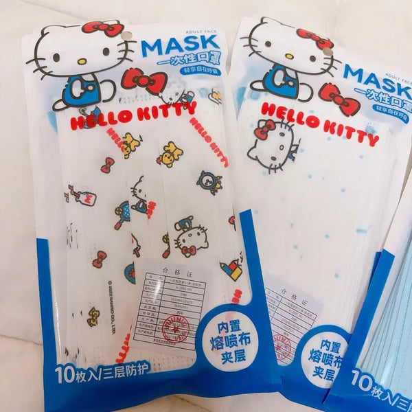 [BUNJANG] Hello Kitty Disposable Face Masks (10 Count, 4 Pack Bundle) / 헬로키티 마스크 10매입 4개일괄 판매 정품(신상)