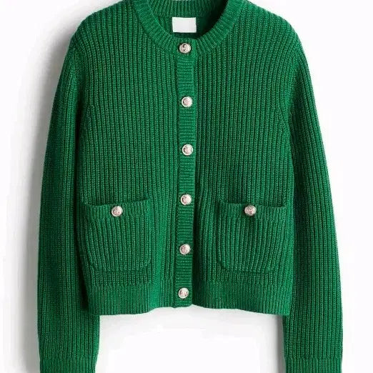 [BUNJANG] H&M Green Knit Cardigan / h&m 그린니트 가디건