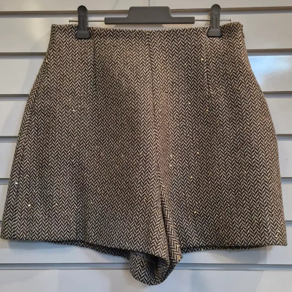 [BUNJANG] Sandro Herringbone Pattern Shorts / 산드로 헤링본패턴반바지