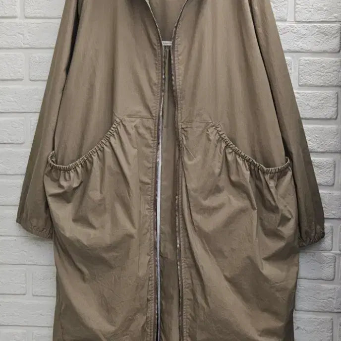 [BUNJANG] Beige Hooded Long Jacket / A4987  베이지 후드 롱쟈켓(dress code)
