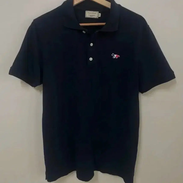 [BUNJANG] Maison Kitsuné Fox Patch Fox Head Polo Shirt / 메종키츠네 폭스 패치 폭스헤드 카라티