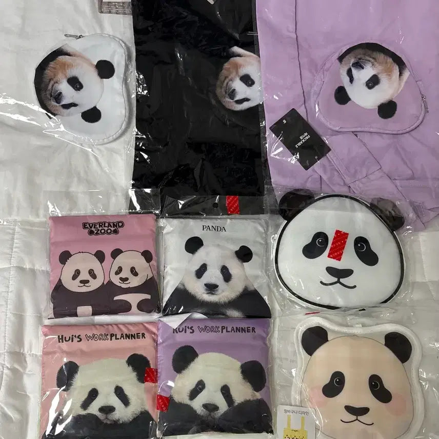 [BUNJANG] Fu Bao & Ai Bao Shopping Basket Bundle Set / 푸바오 아이바오 장바구니 일괄판매