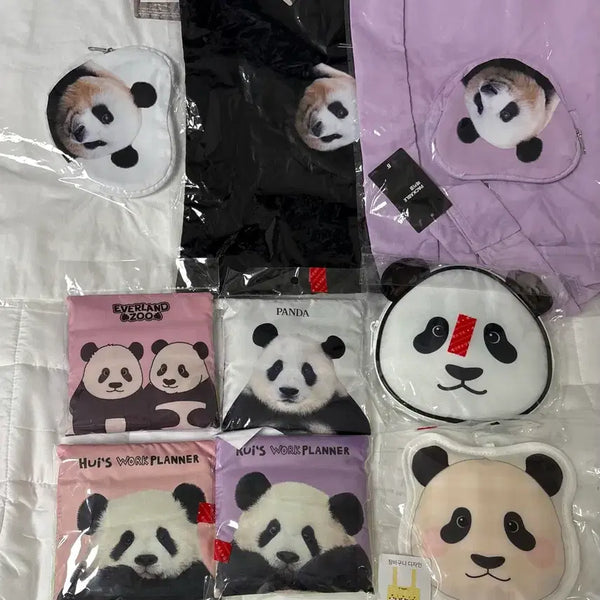 [BUNJANG] Fu Bao & Ai Bao Shopping Basket Bundle Set / 푸바오 아이바오 장바구니 일괄판매