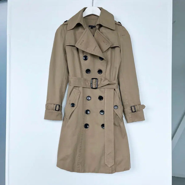 [BUNJANG] Theory Classic Double Trench Coat Beige / THEORY 띠어리 클래식 베이지 더블 트렌치 자켓
