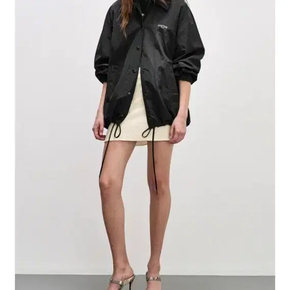 [BUNJANG] System Beige Oversized Fit String Hem Jacket / 시스템 자켓