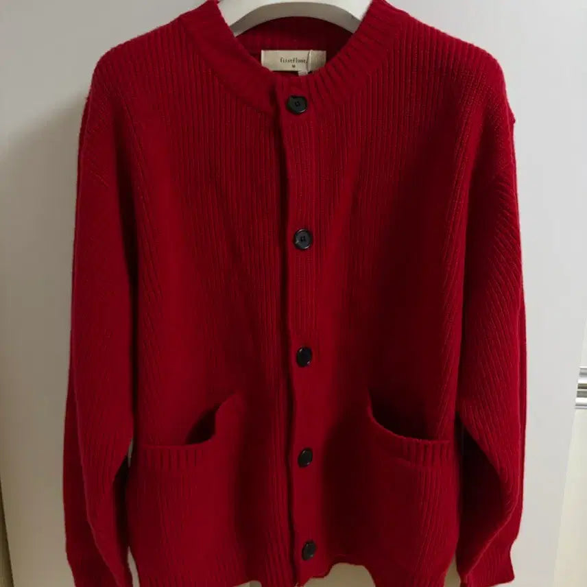 [BUNJANG] Firstfloor Cardigan Red / 퍼스트플로어 가디건 레드