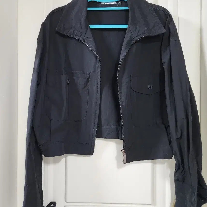 [BUNJANG] Ribbed Cropped Jacket / 소매 리본 크롭 자켓