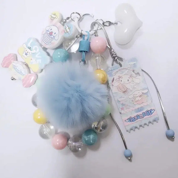 [BUNJANG] Cinnamoroll Pompom Keychain / 시나모롤 키링