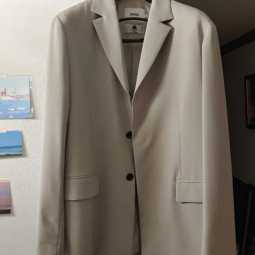 [BUNJANG] MMGL Wool Blend Single Jacket Beige Size 4 / MMGL 울 블렌드 싱글 자켓 4사이즈