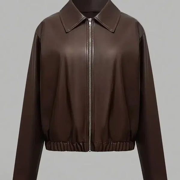 [BUNJANG] LX Brown Leather Jacket / 추석세일!브라운 레더 자켓 LX 새상품