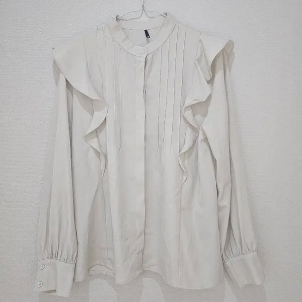 [BUNJANG] Beige Frill Blouse / 블라우스