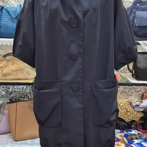 [BUNJANG] SOUP Prada Fabric Half Coat / SOUP 숲 프라다 원단 하프코트 55 66