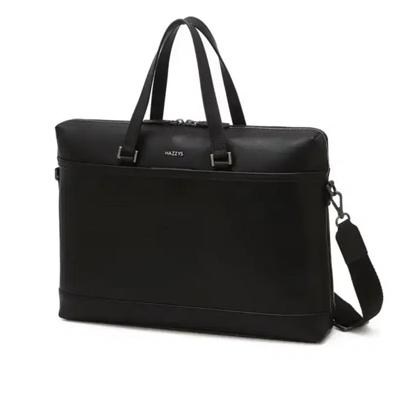 [BUNJANG] Hazzys Briefcase Black Leather / 헤지스 브리프케이스 새상품