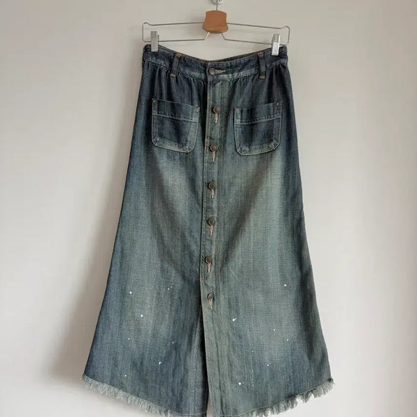 [BUNJANG] Avirex Denim Skirt / 아비렉스(AVIREX) 데님 스커트