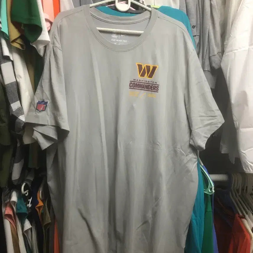 [BUNJANG] Nike NFL Washington Commanders Silver Sideline Dri-FIT Performance T-Shirt Size 3XL / (새거급) 나이키 NFL 워싱턴 커맨더스 실버 사이드라인 인포그래프 락업 퍼포먼스 반팔 사이즈 3XL