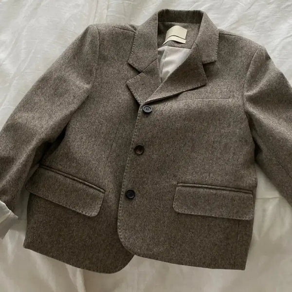 [BUNJANG] KINDABEHIGE Beige Wool Jacket / 킨다베이지 베이지 울 자켓