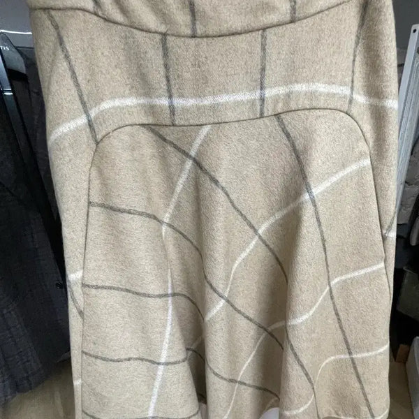 [BUNJANG] ZARA Check Pattern Flare Wool Skirt / 자라 플레어 스커트