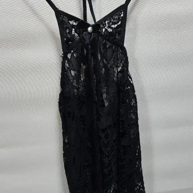 [BUNJANG] Black Lace Ribbon Slip 90 / 슬립90