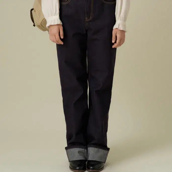 [BUNJANG] Mango Many Please OLLO Selvage Jeans Dark Blue / 망고매니플리즈 OLLO 셀비지 진 다크 블루