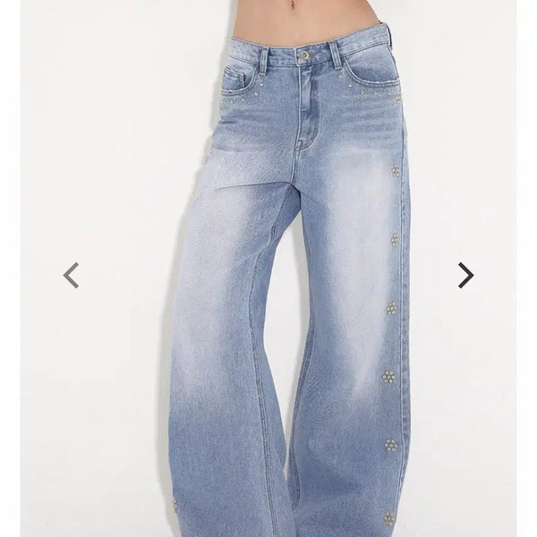 [BUNJANG] Polysem Flower Stud Jeans Size 1 / 폴리수엠 플라워 스터드 진 1사이즈
