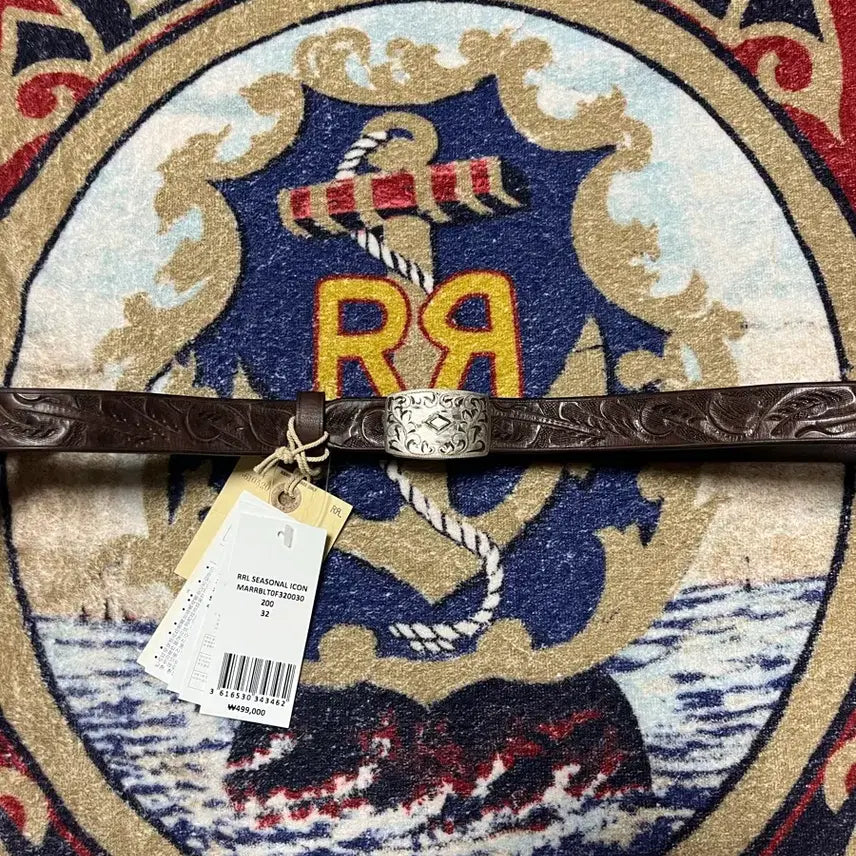 [BUNJANG] RRL Hand-Tool Leather Belt Brown / 더블알엘(RRL) 핸드툴 레더 벨트 브라운