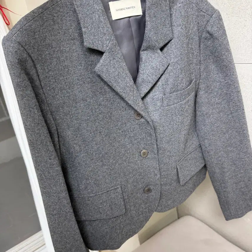 [BUNJANG] Notthing Written Dain Crop Wool Jacket / 낫띵리튼 다인 크롭 울 자켓