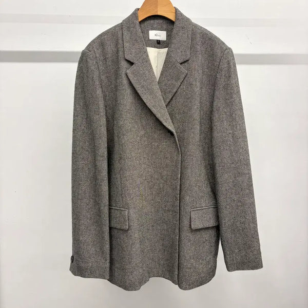 [BUNJANG] Moia Wool One-Button Jacket - Grey (M) / moia 모이아 울 자켓 그레이 M