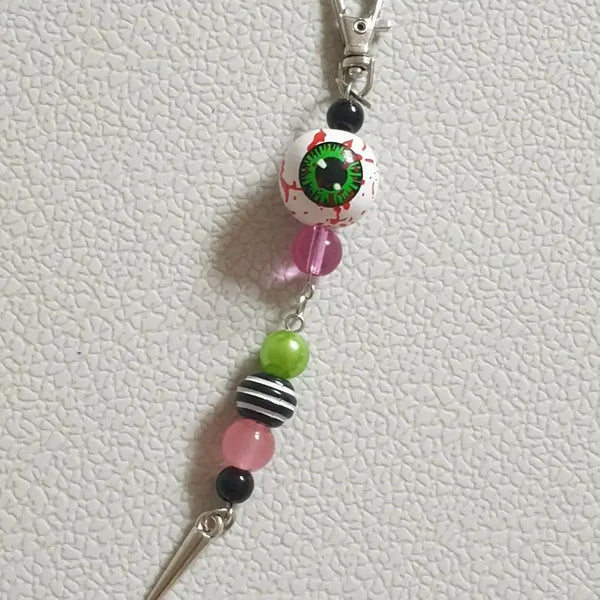 [BUNJANG] Large Eyeball Bead Charm Keychain / 구로카와 눈알 비즈 키링