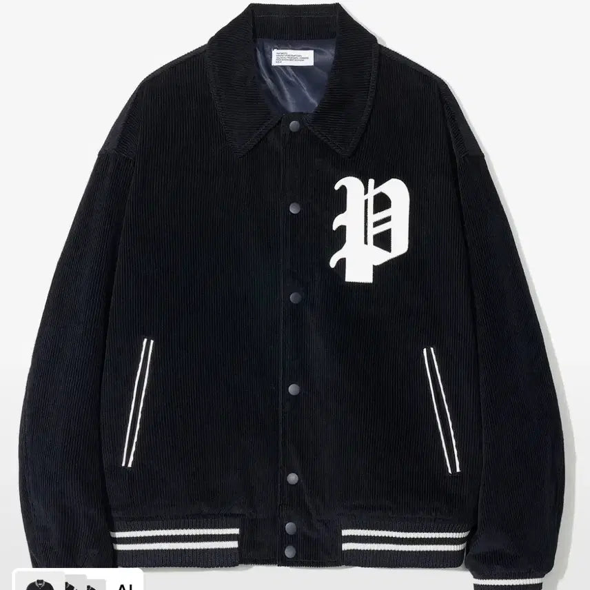 [BUNJANG] Partimento Corduroy Varsity Jacket Navy M / 파르티멘토 코듀로이 바시티 자켓 네이비 M