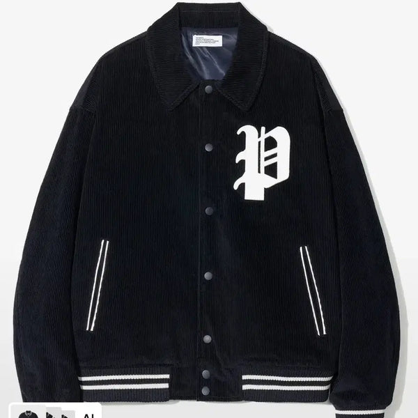 [BUNJANG] Partimento Corduroy Varsity Jacket Navy M / 파르티멘토 코듀로이 바시티 자켓 네이비 M