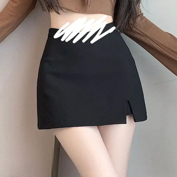 [BUNJANG] Side Slit Mini Skirt + Stockings / 중고 옆트임 미니 스커트 치마+스타킹