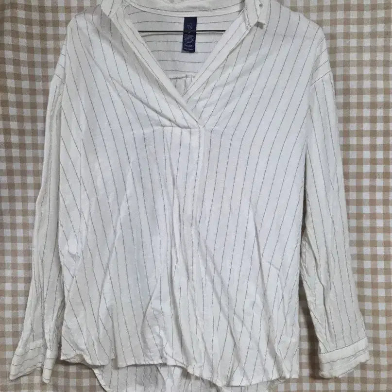 [BUNJANG] Striped Shirt White / 줄무늬 셔츠 화이트