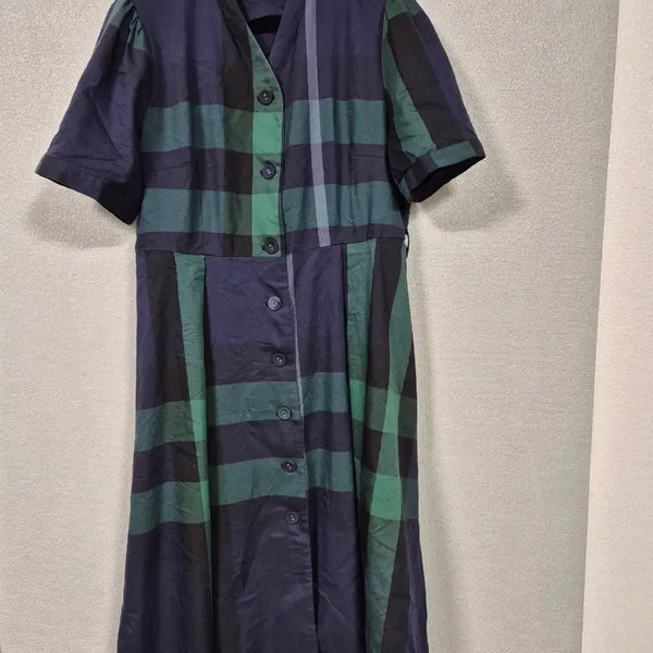 [BUNJANG] Chicline Cotton Check Midi Dress / 시크라인 코튼 체크원피스 77