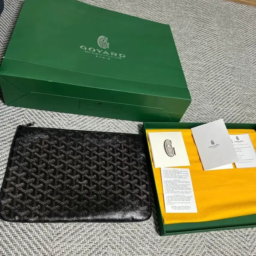 [BUNJANG] Goyard Senat Clutch Black MM / 고야드 클러치 세나 블랙 MM