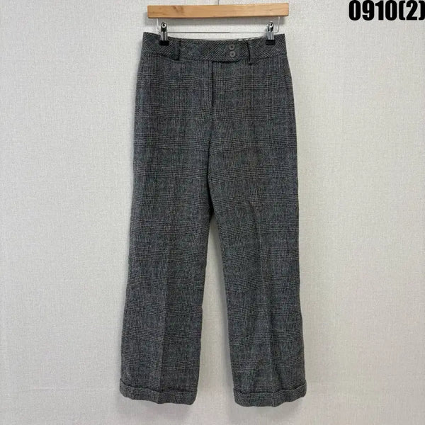 [BUNJANG] DKNY Check Pattern Trousers Grey / DKNY 체크 패턴 바지 그레이 35