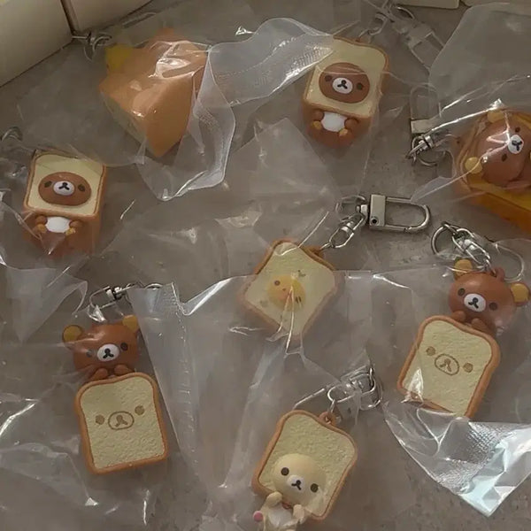 [BUNJANG] Rilakkuma Bread Keychain / 리락쿠마 식빵 키링