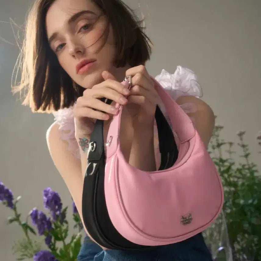 [BUNJANG] LAP Amanda Mini Hobo Bag Shoulder Bag Pink / lap 랩 아만다 미니 호보백 숄더백 핑크 프라다 저렴이 가방 토트백