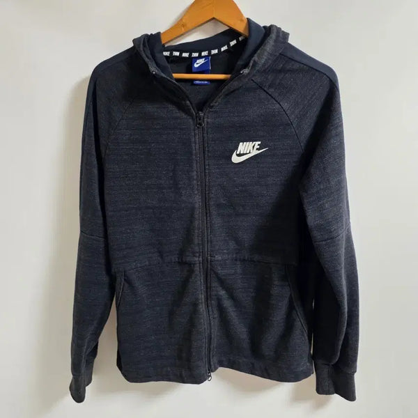 [BUNJANG] Nike Authentic Embroidered Logo Hooded Zip-Up Jacket / [L] 나이키 정품 자수 로고 보성/보풀 보풀없는 보컬 패턴 후드집업 (100)